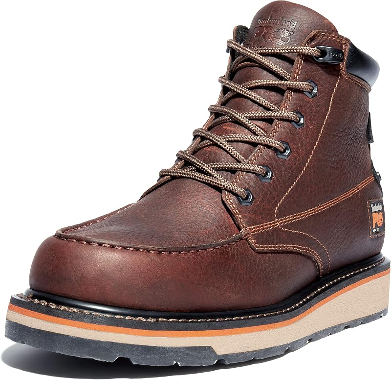Timberland PRO Gridworks - Bota de trabajo industrial impermeable con puntera suave de 6.0 in para hombre