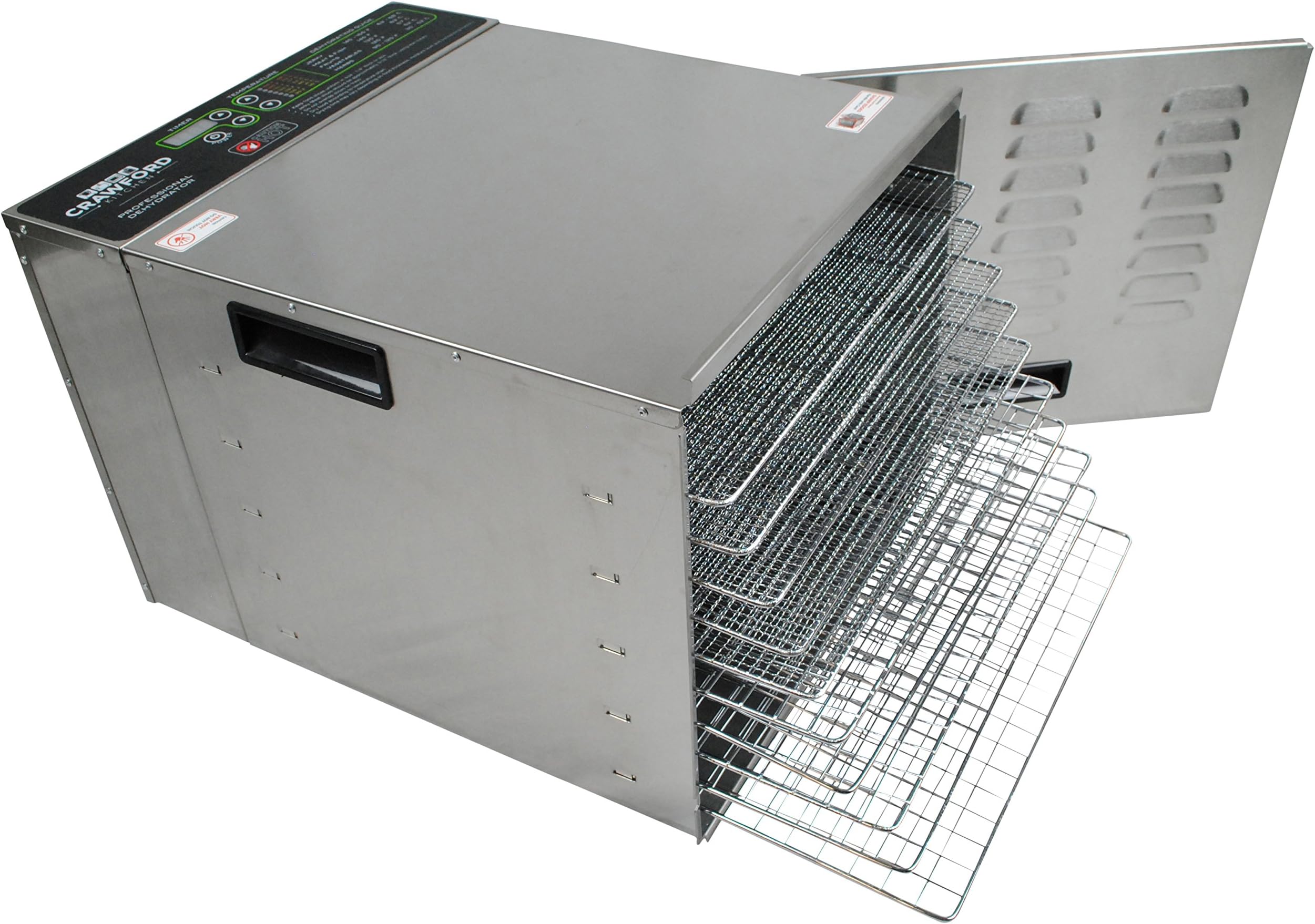 Commercial Food Dehydrator | Stainless Steel Easy To Clean Body | Pro Quality Dehydrated Raw Food & Jerky Maker | 1000W Ultra High Effieciency Design