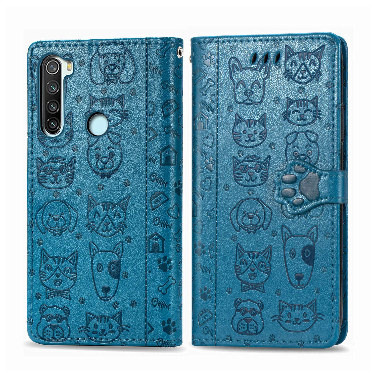 CHcase Cover per Xiaomi Redmi Note 8T Custodia Portafoglio a Libro in Pelle Flip Cover con