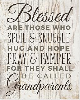 MRC Wood Products Blessed Are Those Who Spoil And Snuggle Grandparents Wall Sign (12x15)