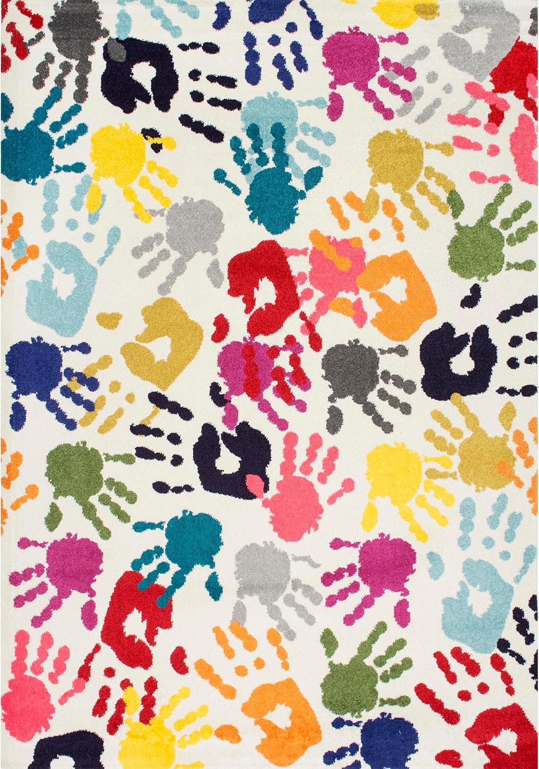 nuLOOM Pinkie Handprint Kids Area Rug, 10x14, Multi