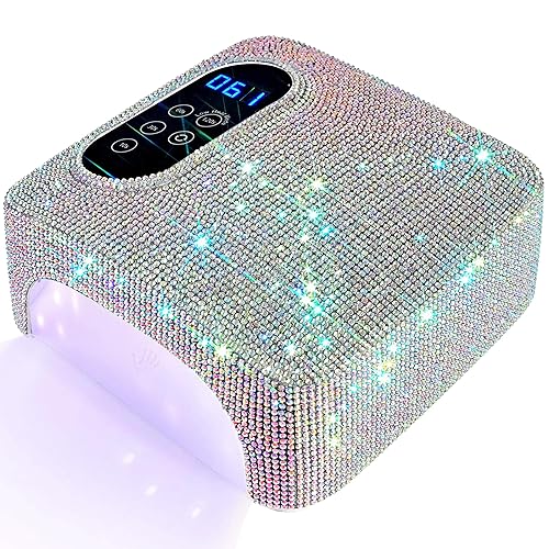 Miniatura 1 de Lámpara de uñas LED UV de 72 W, secador de uñas inalámbrico recargable, luz LED UV portátil con diamante completo en la superficie, herramientas