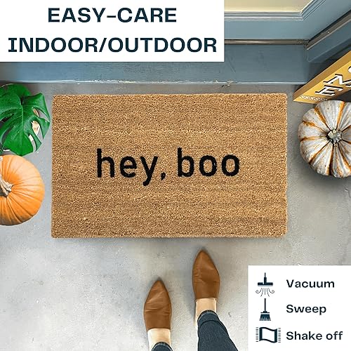 Miniatura 4 de Nickel Designs Halloween Doormat, Heavy Duty Natural Coir Fibers, UV and Weather Resistant, Funny Halloween Front Porch Decor, Fall Theme (Small