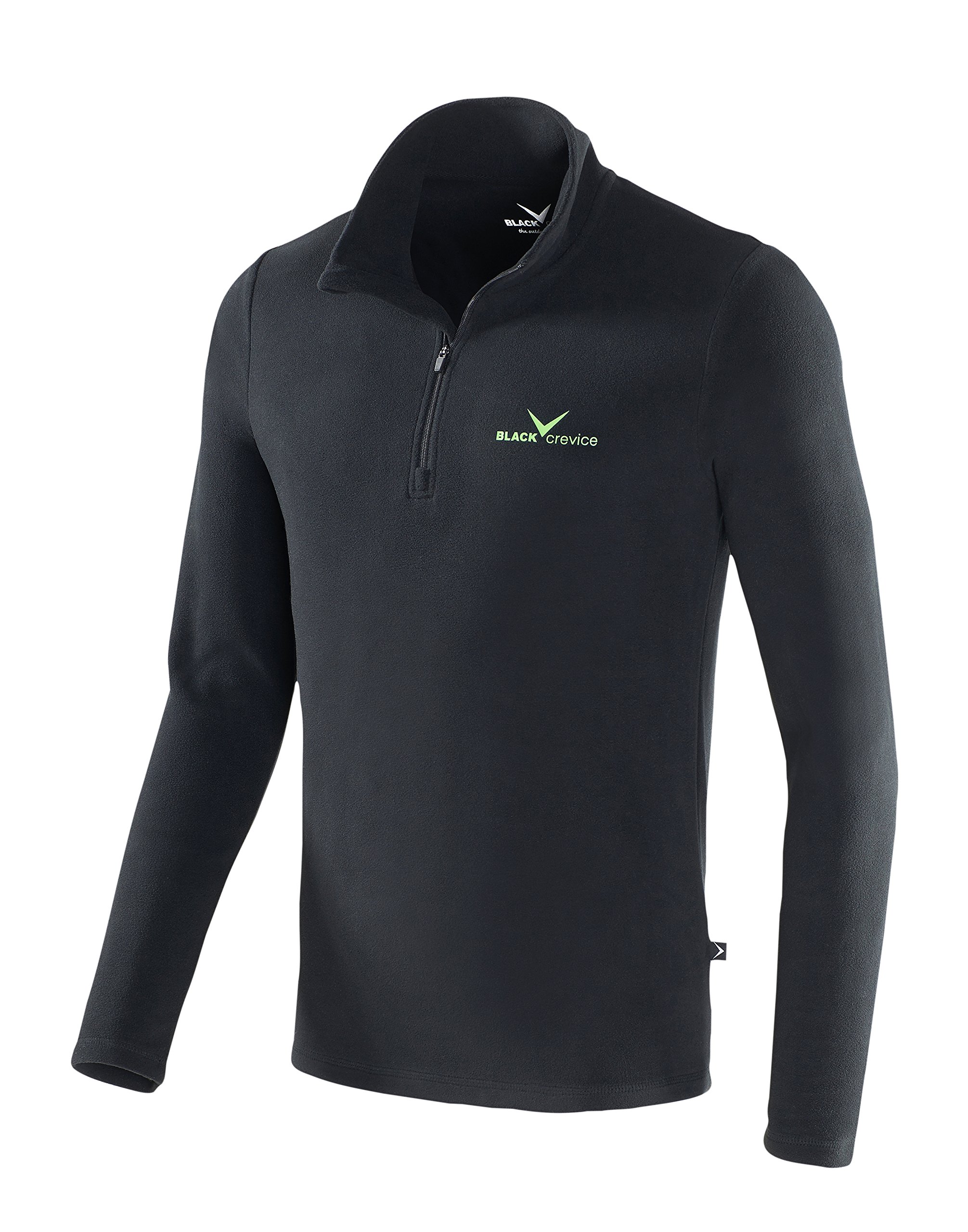 Black Crevice Men Skirolli Ski Roll-Neck, Black - black / green, 3XL (Manufacturer Size: 58)