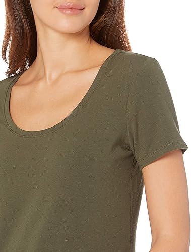Miniatura 4 de Tienda Essentials Camiseta de manga corta con cuello redondo para mujer (disponible en tallas grandes), paquete de 2