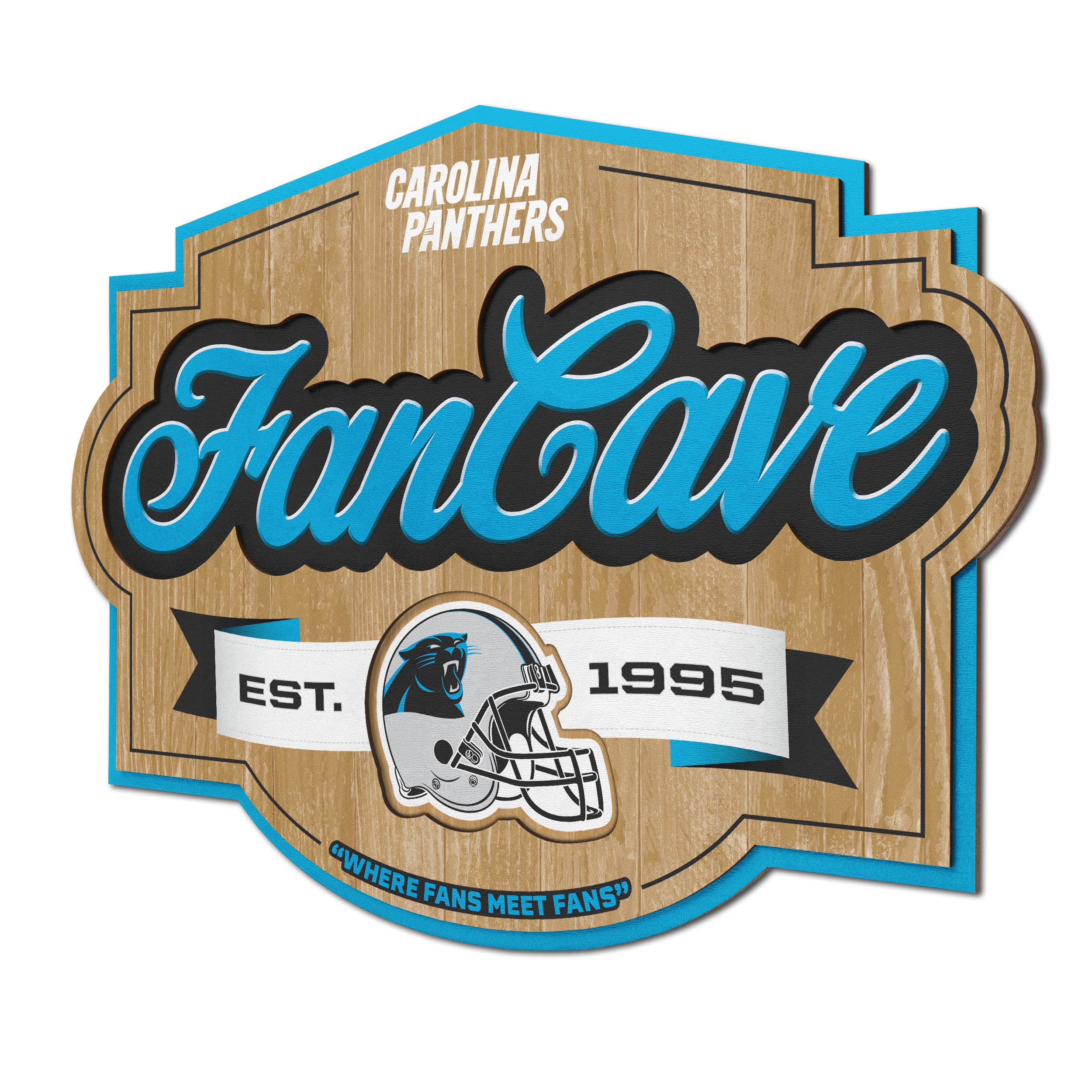 YouTheFan NFL Carolina Panthers FanCave Wall Art