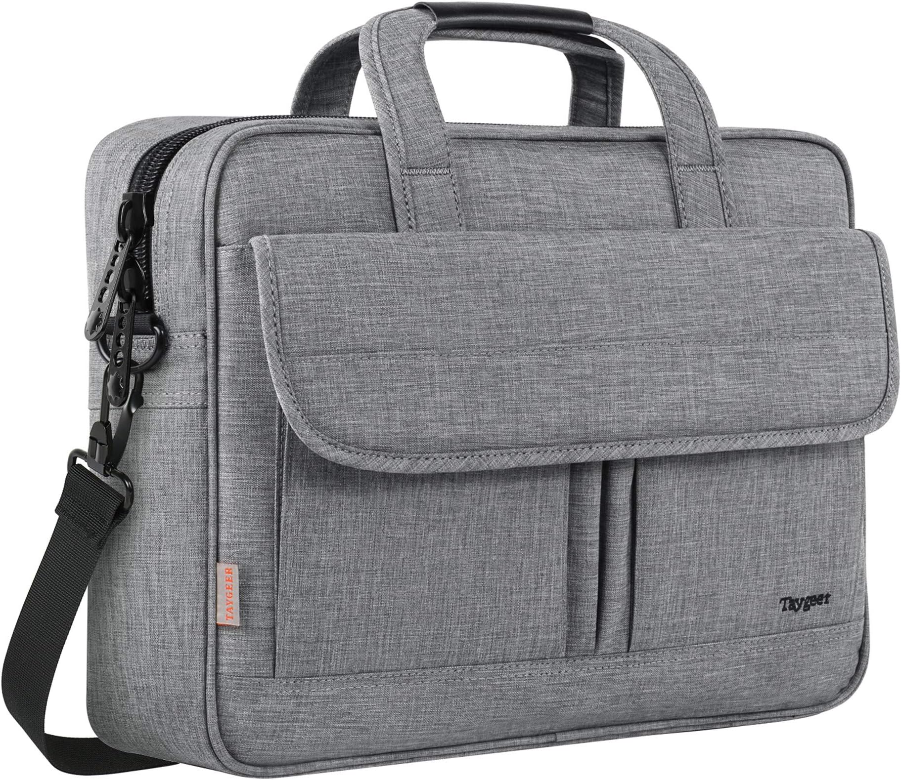 Taygeer Laptop Bag, Water Resistant Business Briefcase with Strap for Men Women