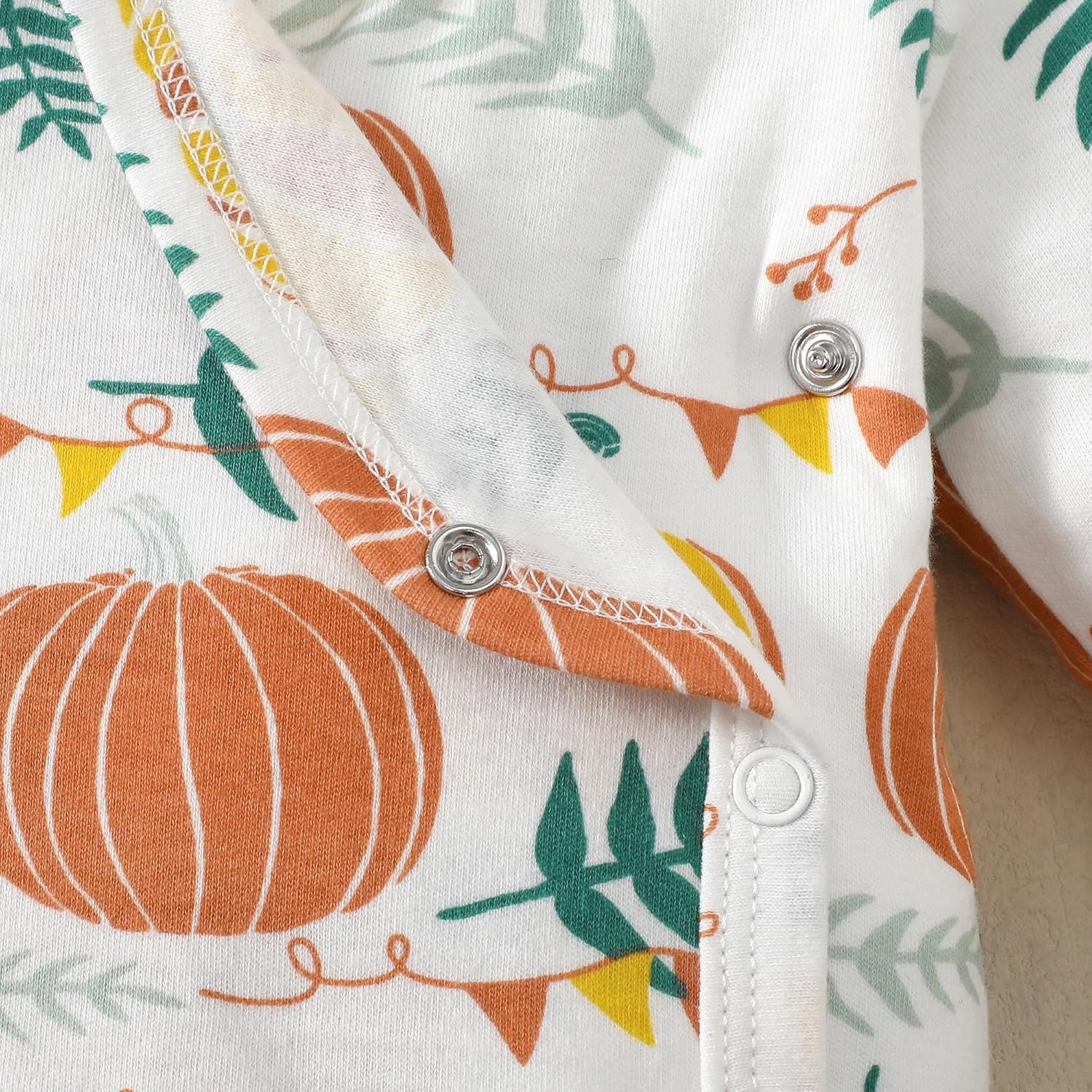 DEFAHN Baby Side Snap Bodysuit Kimono Onsies Newborn Boy Girl 3-Pack 100% Cotton Basic Pattern Kimono Bodysuits - Image 5