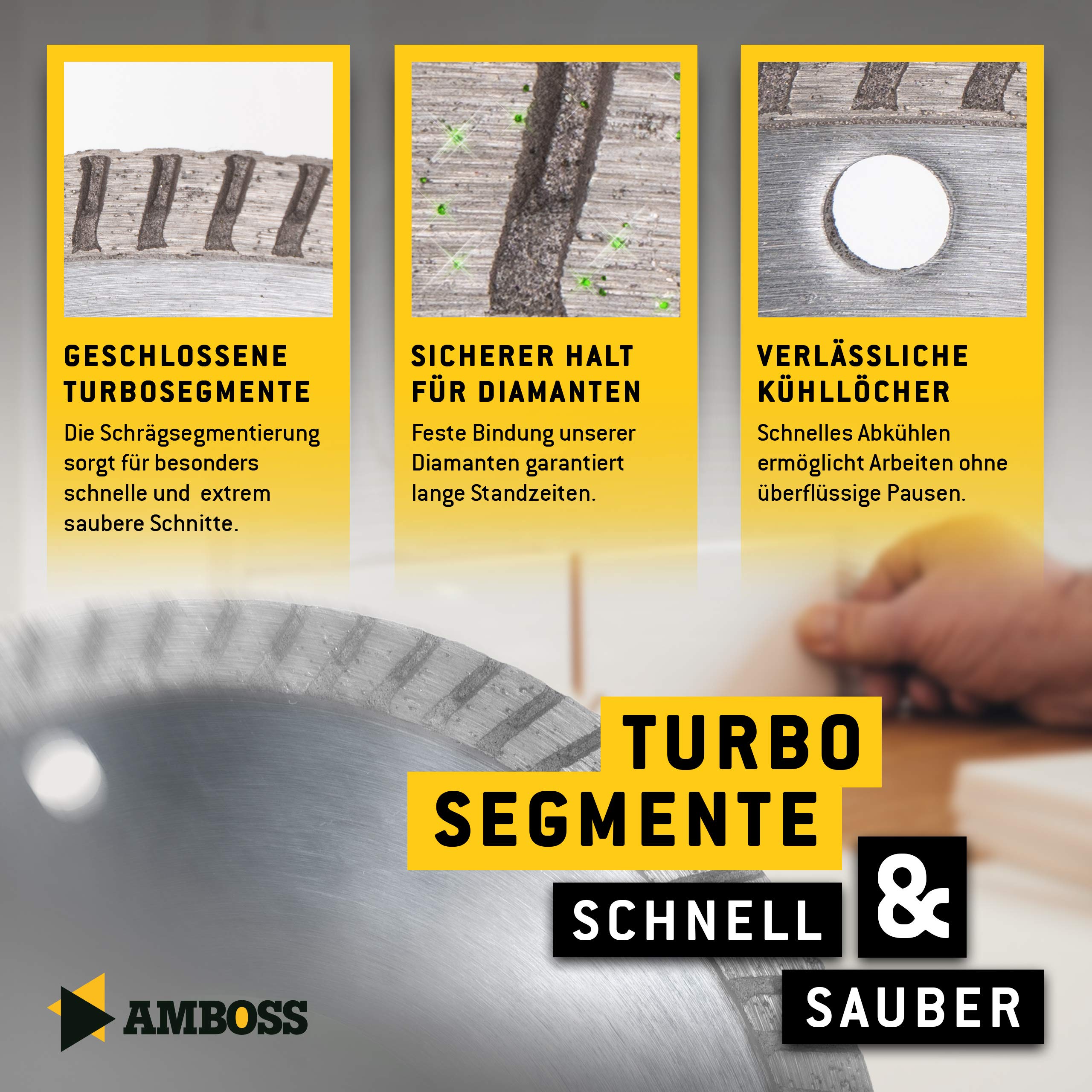 Evolution - Lame Disque Diamant Premium 255mm (alésage 22,2mm