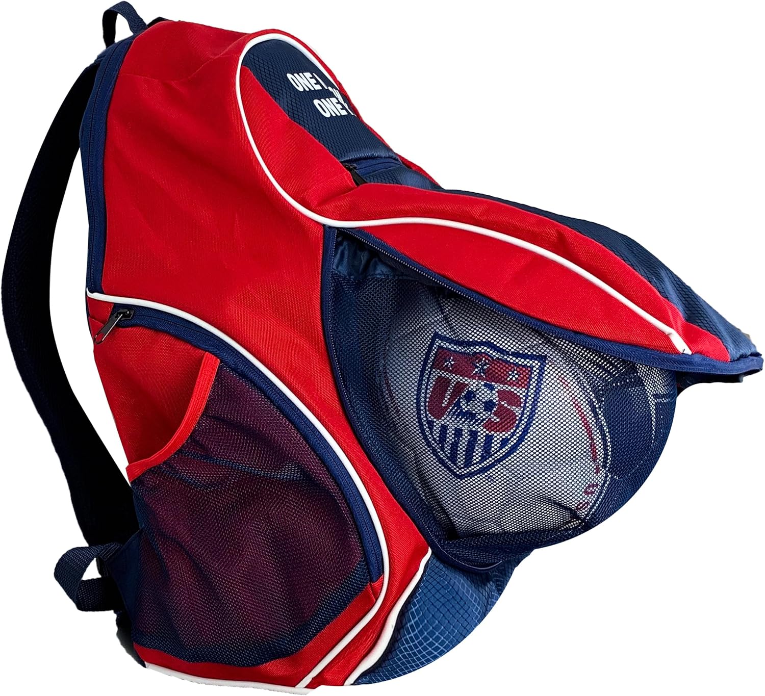 Icon Sports Offically Licensed U.S. Soccer Backpack With Soccer Ball Compartmen | USWNT Backpack