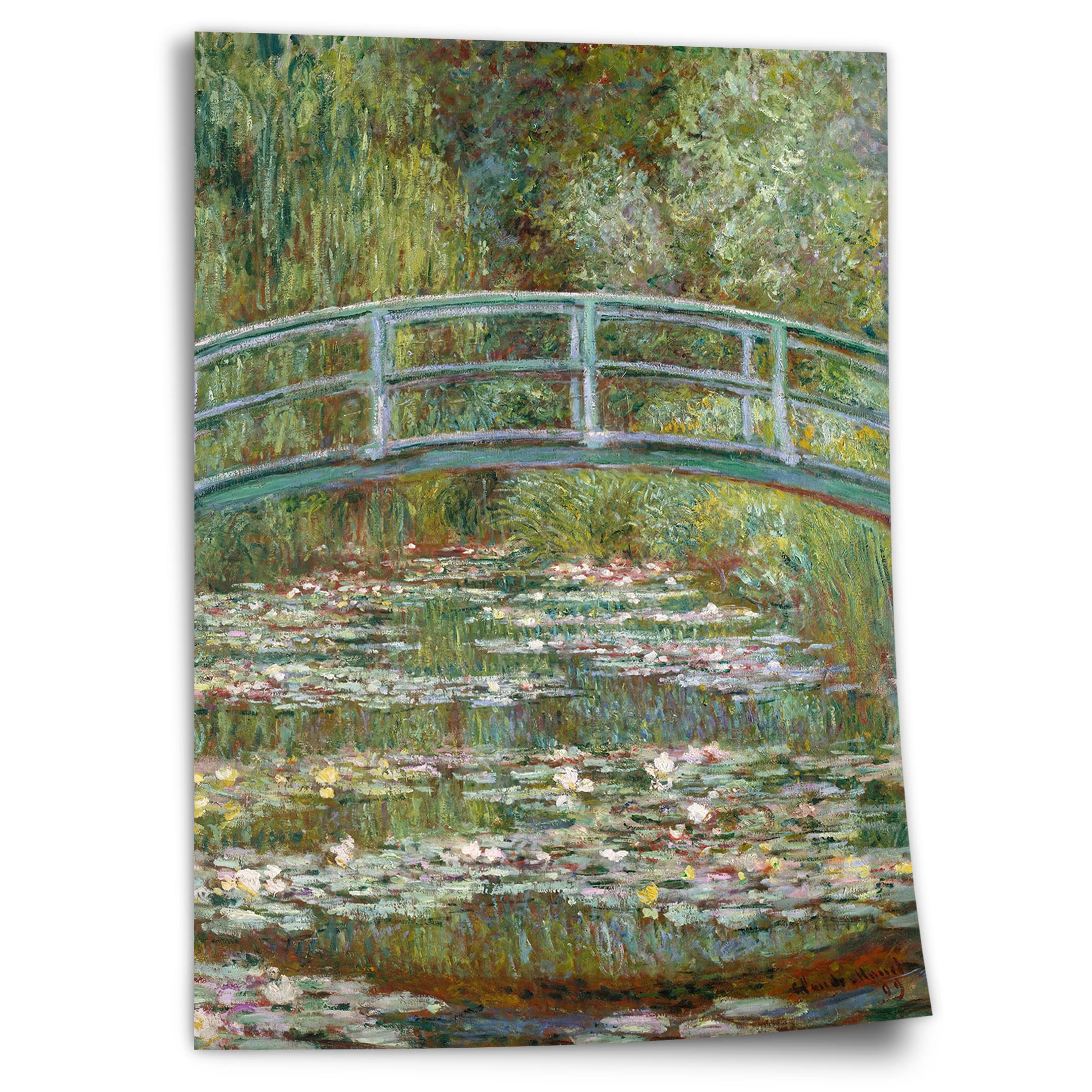 Printistico Claude Monet Cotton Poster: Japanese Bridge On The Water Lily Pond (1899), Unframed Art Print, Mural - A4, A3, A2, A1, A0, Xxl - Living Room, Bedroom, Kitchen, Decoration