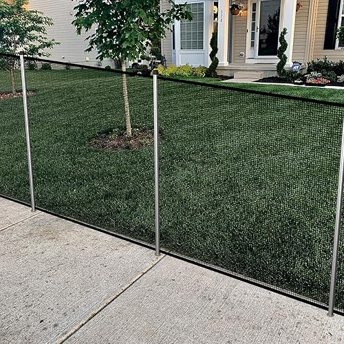 Miniatura 7 de TANG Valla de piscina para piscinas enterradas, valla de malla de seguridad extraíble, valla de patio, valla de jardín con postes de soporte, cerca