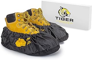 tiger effects Reusable Shoe Covers For Outdoors & Indoors, Slip-on Washable Cloth Shoe Covers, Floor Protector Booties (2 Pack - Large)