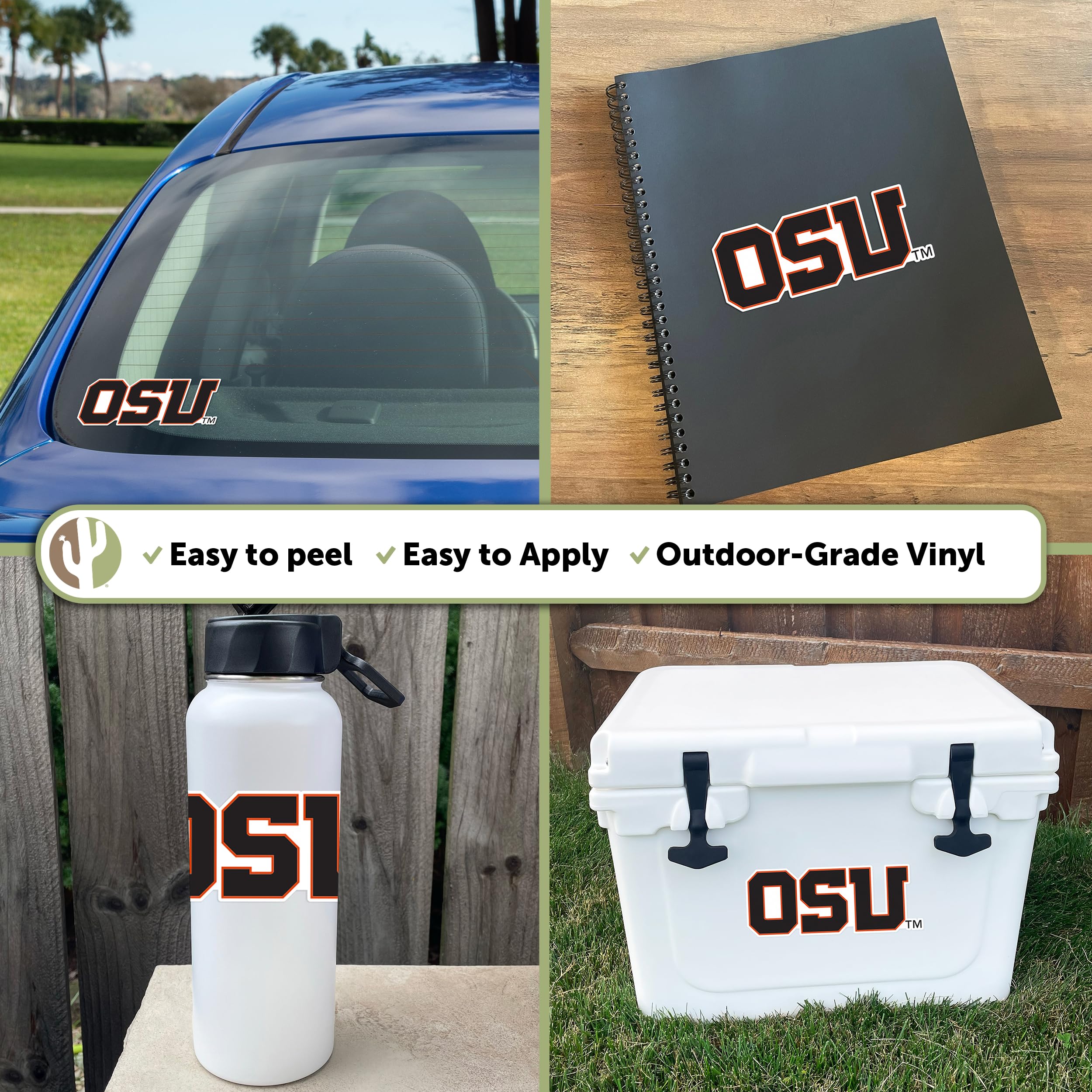 Oregon State University Sticker Decal - Desert Cactus Design, Vinyl For Laptop, Car, Water Bottle - View #5