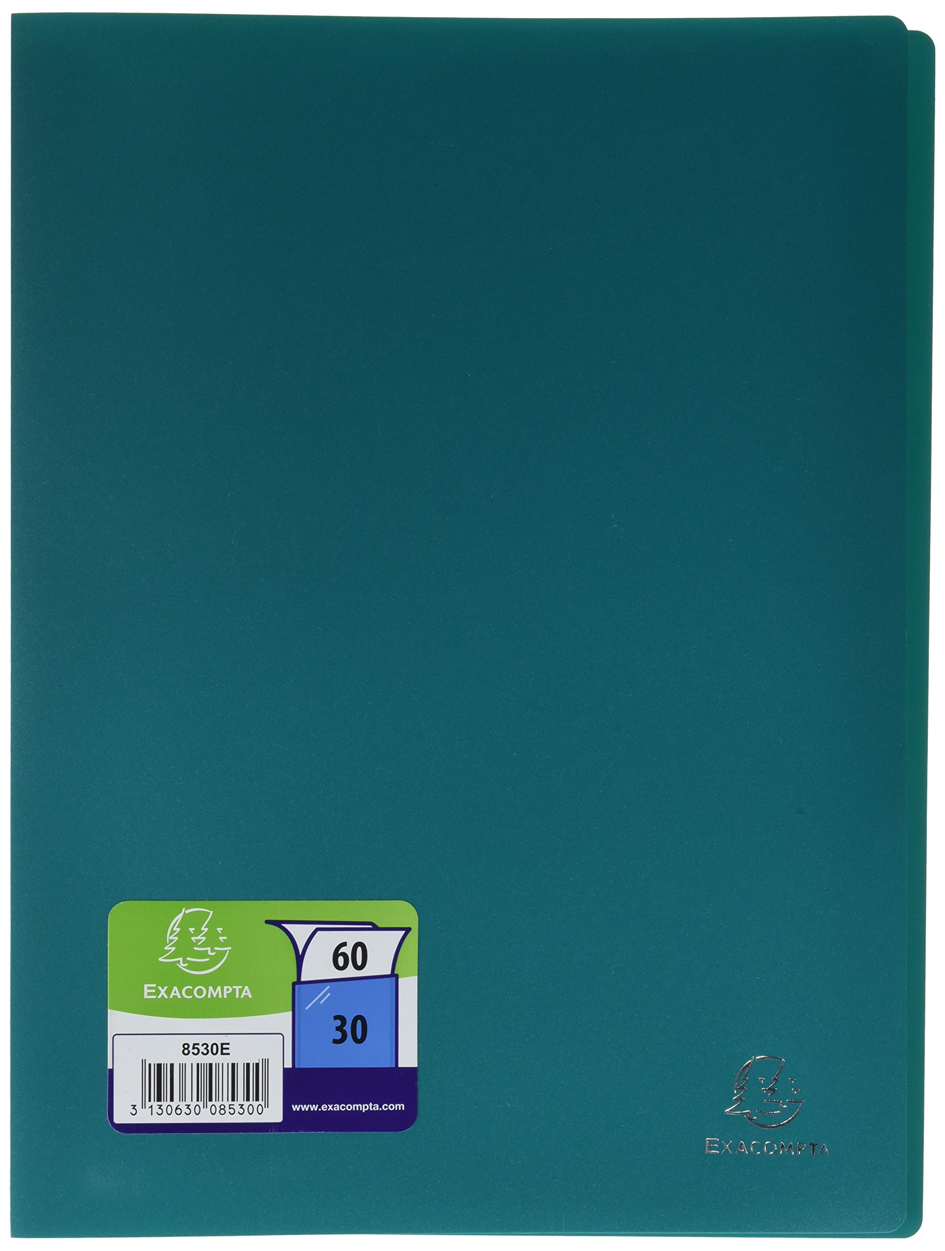 Exacompta - Ref. 8530E - 1 OPAK document cover - 30 anti-reflective grained pockets - 60 views - for A4 format - dimensions 24 x 32 cm - soft polypro cover - 8 random colors