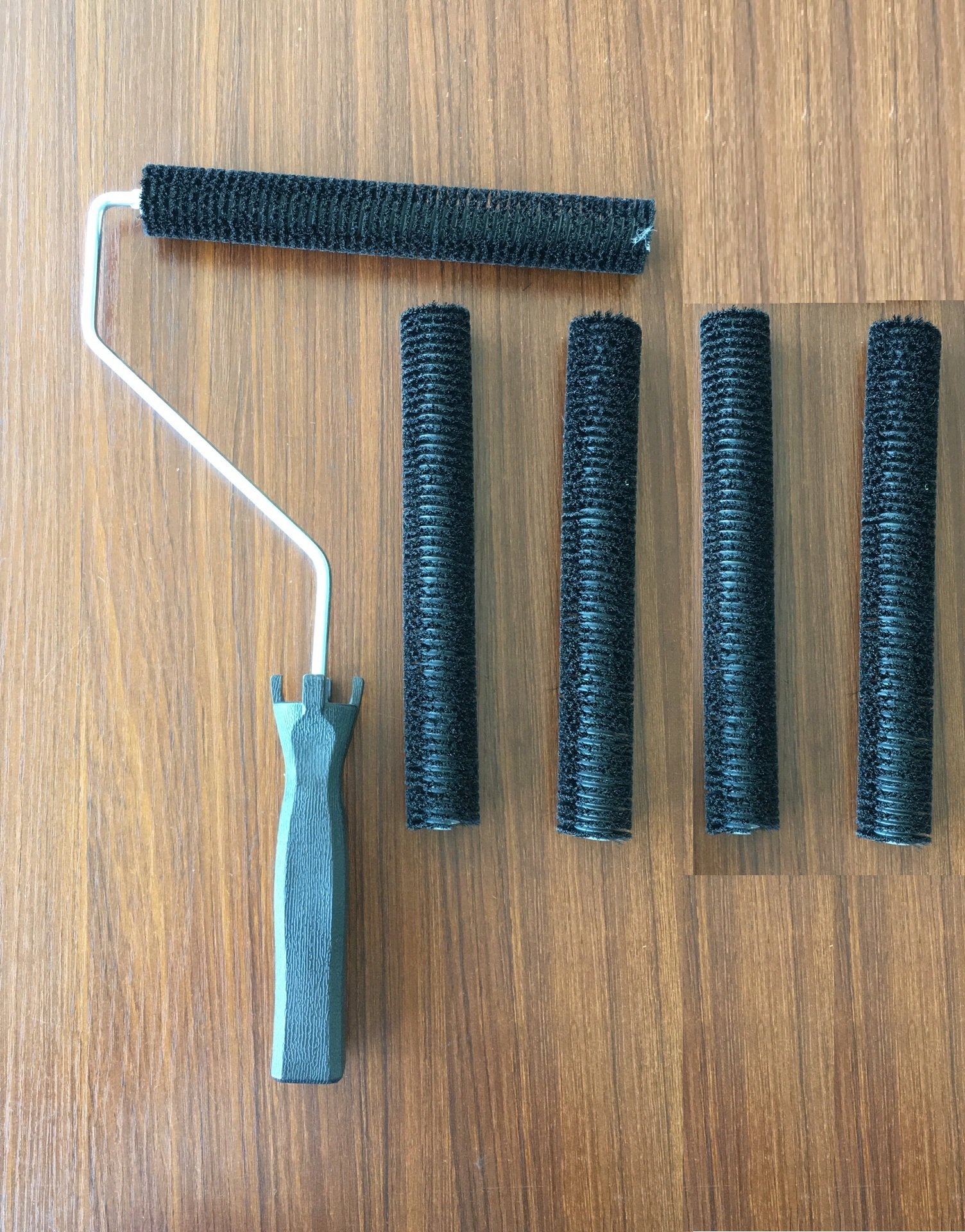 5pcs 3/4" x6" fiberglass laminating roller quick release quick change bubble roller bristle roller for resin Laminating Roller project kit for composite