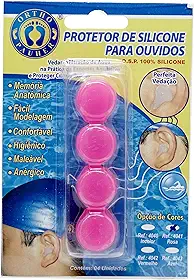 Protetor de Ouvido de Silicone, Ortho Pauher, Rosa