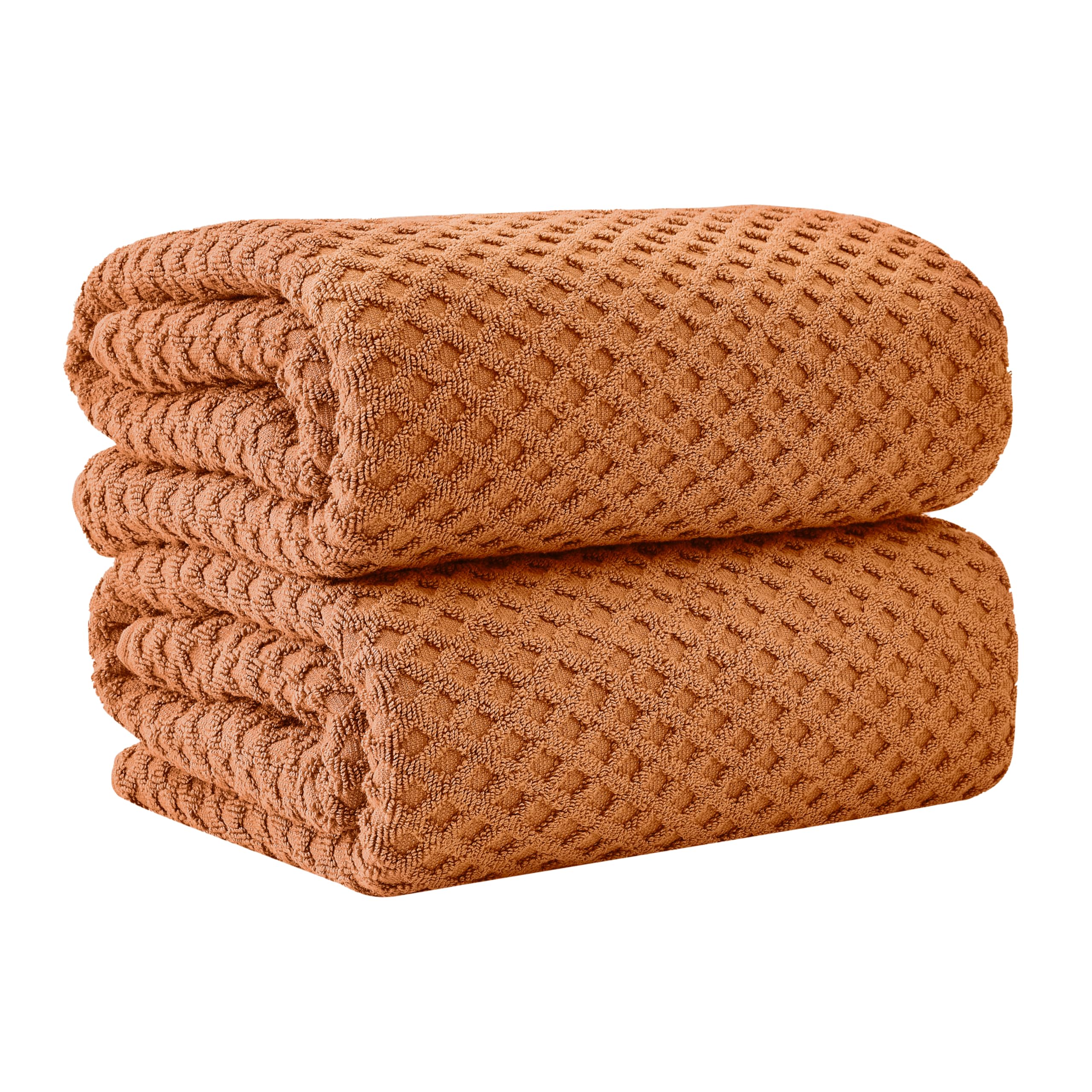 Great Bay Home Oversized Bath Sheets - 100% Cotton 2 Pack 68x35 Extra Large Towel - Absorbent, Durable, Quick-Dry Towels for Bathroom (Copper)