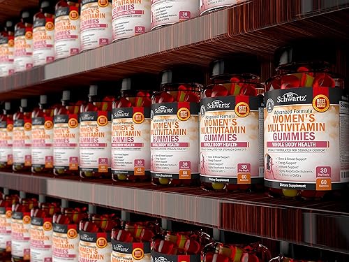 Vista 6 de Gomitas multivitamínicas para mujer con vitamina A, C, B6, B12, vitaminas D y E para apoyo inmunológico, multivitamínico gomoso para mujeres