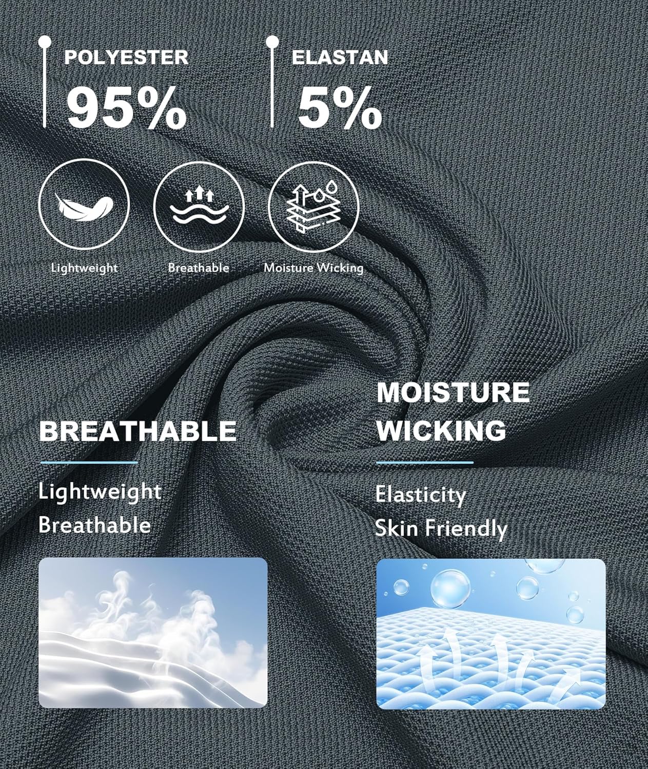 ZITY 3 Pack Mens Polo Shirts Short Sleeve Golf Moisture-Wicking Shirts for Men - Image 4