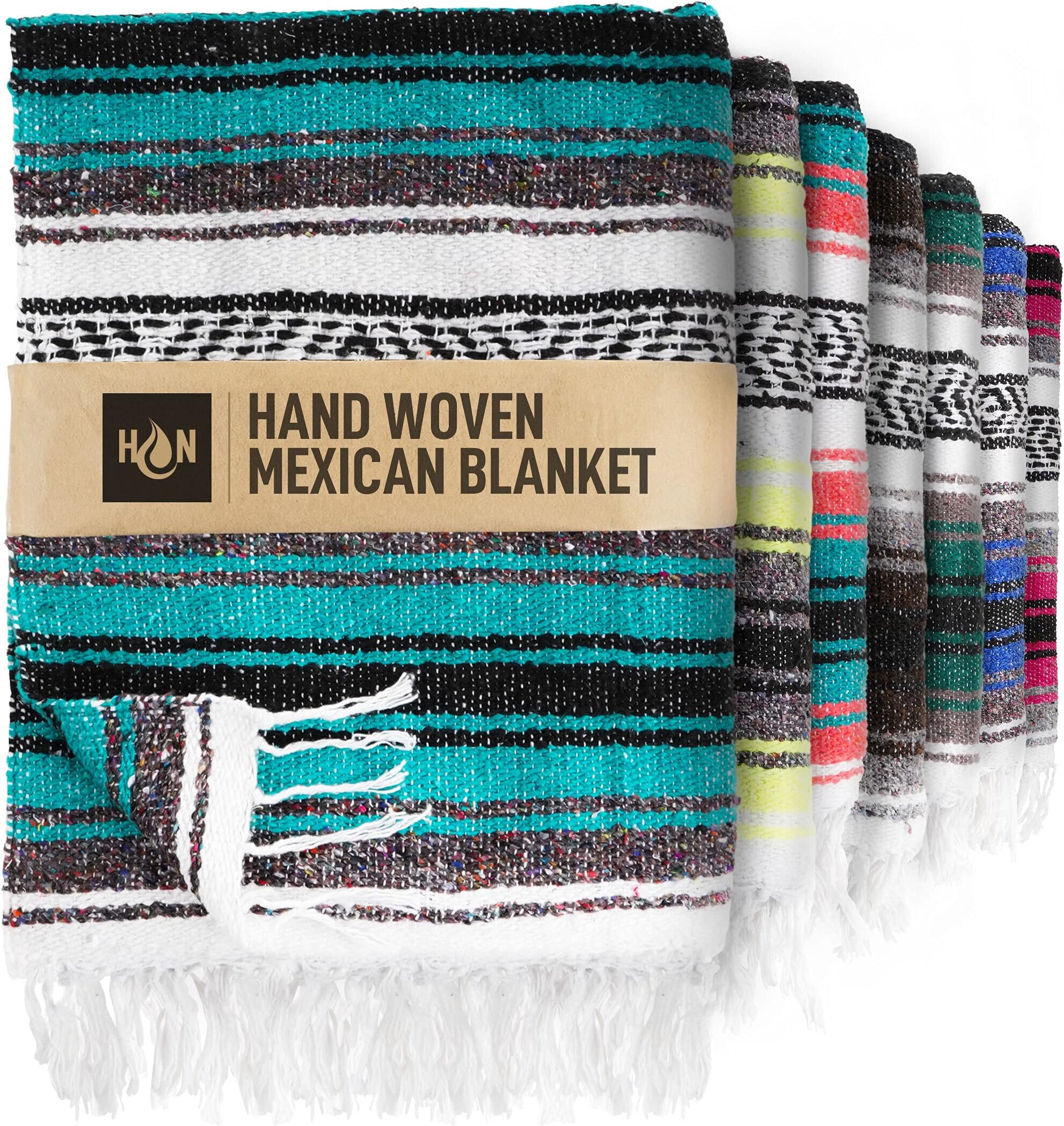 Canyon Creek Authentic Mexican Yoga Falsa Blanket (Teal