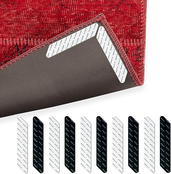 Value Mart Pack of 10 Rug Gripper Reusable & Anti Slip Carpet
