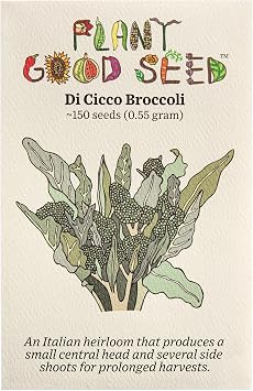 Plant Good Seed Organic Di Cicco Broccoli Seeds for Planting 150 Count