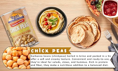 Vista 28 de Rani Garbanzo orgánico (Kabuli Chana) Tarro PET de 28 onzas (28.22 oz) ~ Todo natural Vegano Apto para gluten Sin OMG Origen indio
