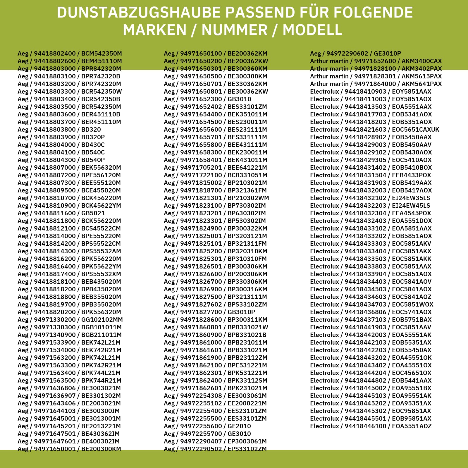 Lampenabdeckung kompatibel mit AEG 808769001/5 oben Glaskalotte für Backofen Herd
