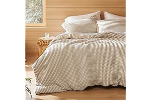 Bedsure Waffle Knit Duvet Cover King