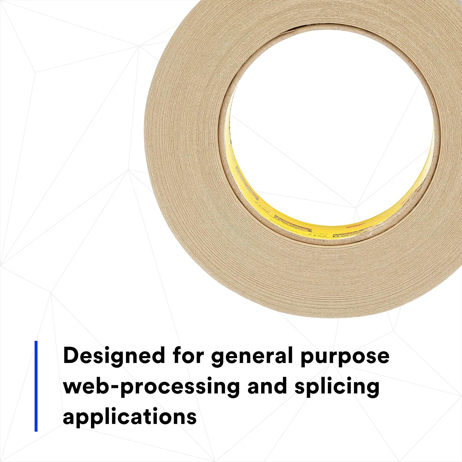 3M Flatback Tape 2517, General Purpose, Kraft Paper Backing, Immediate Initial Tack, Hand Tearable, Removes Easily, Machine Dispensable, 6.5 mil, 72 mm x 55 m, 12 Roll/Case