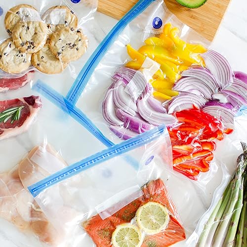 Miniatura 7 de OUII Sous Vide - Bolsas para cocina de Joule y Anova, kit de 20 piezas con bolsas selladoras al vacío, bomba de mano, clips, 3 tamaños de bolsa,