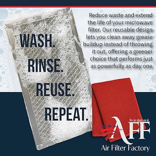 Miniatura 6 de Air Filter Factory Filtros de grasa de aluminio para campana extractora de 6-1/2 x 12-1/4 x 3/32 pulgadas, paquete de 2