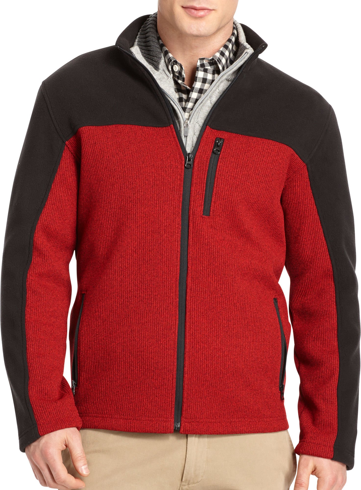 izod shaker fleece jacket