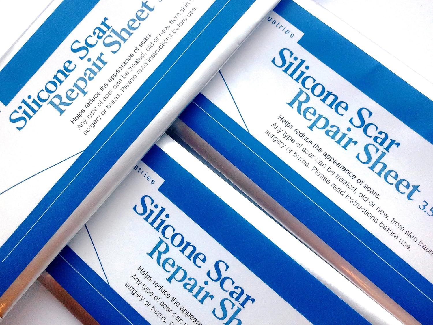 5 x Silicone Gel Scar Treatment Sheets. Each is 1.4" x 4.