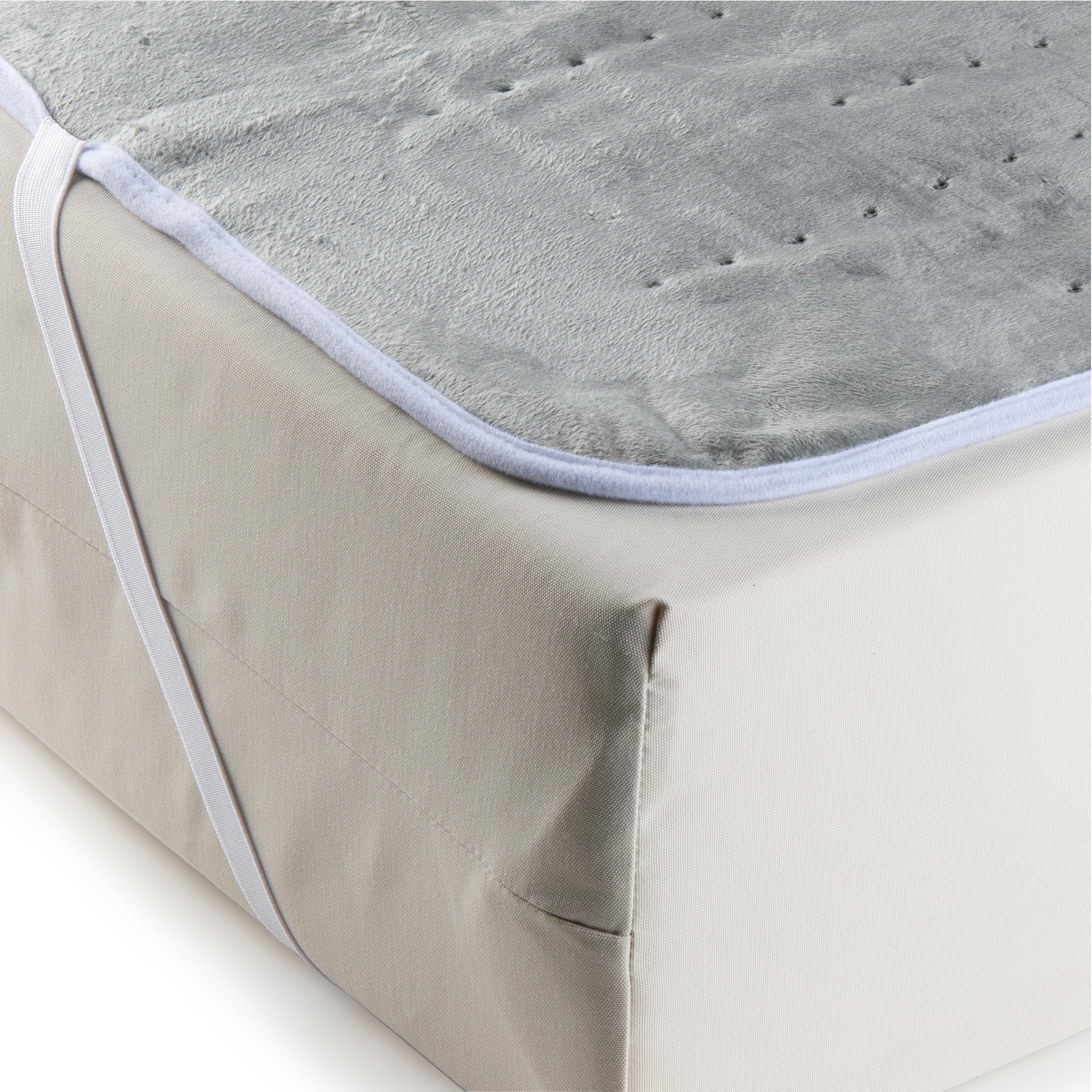 Scaldaletto elettrico DOMO per 2 persone - 6 livelli di calore - Favorisce il relax - Pile di flanella - 160x140 cm - Grigio