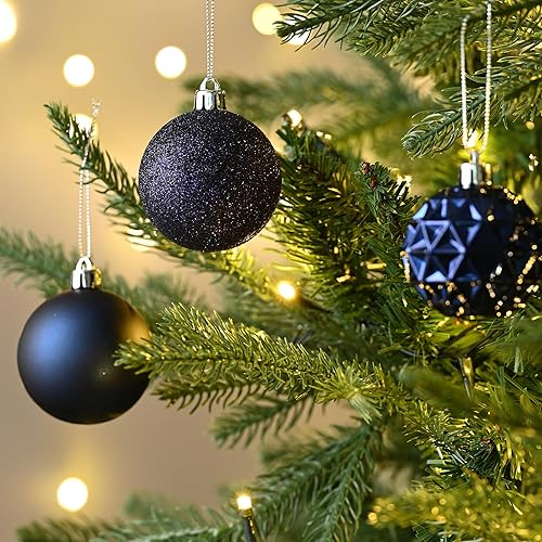 Miniatura 48 de Valery Madelyn Juego de adornos decorativos para árbol de Navidad para otoño, Halloween, 50 unidades de 2.36 pulgadas, rojo, verde y dorado