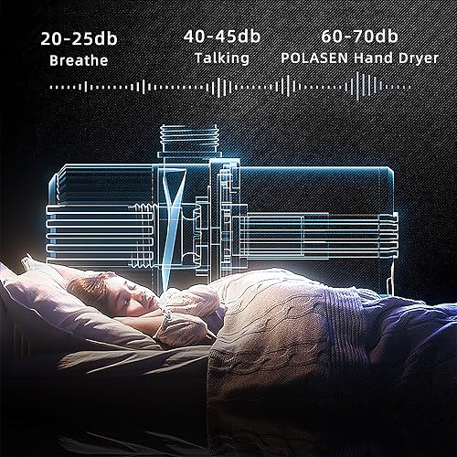 Miniatura 3 de Secadores de manos para baños, color negro, paquete de 2 con enchufe de 2 pines, 110 V, limpiaparabrisas automático compacto de alta velocidad