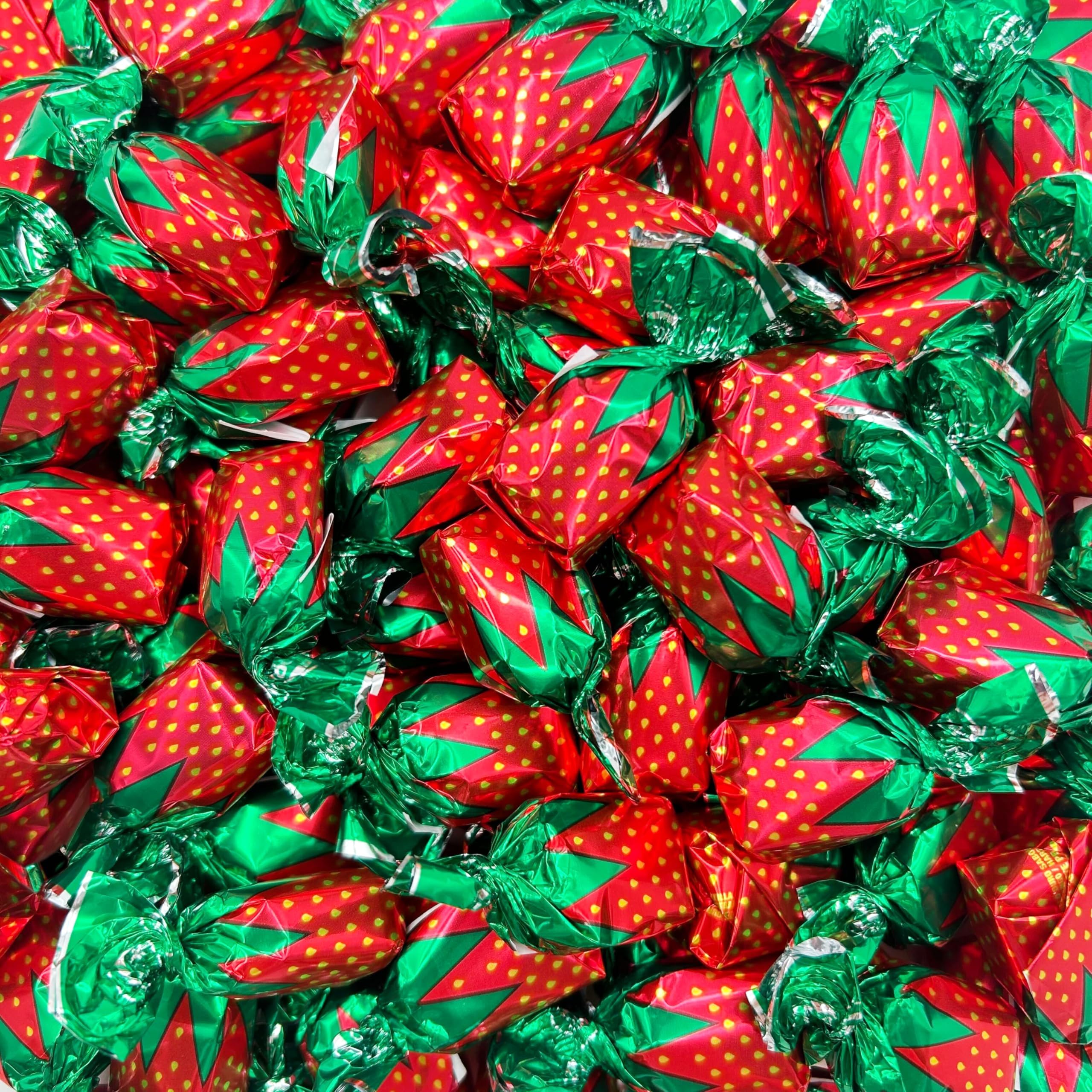 LaetaFood Arcor Strawberry Filled Bon Bons Hard Candy (1 Pound Bag)