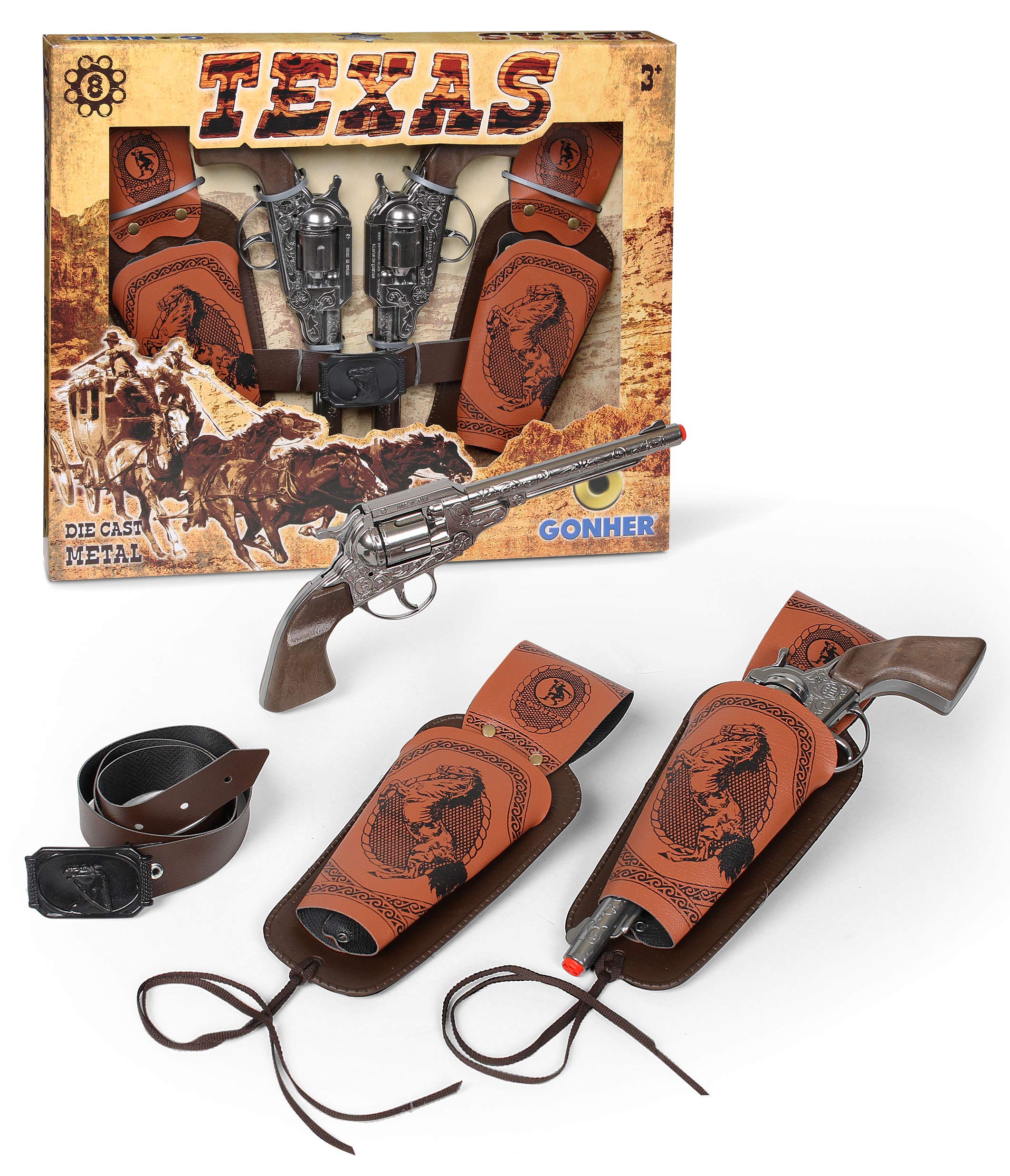 WDK PARTNER - A0200096 - Déguisements - Coffret revolver 8 coups