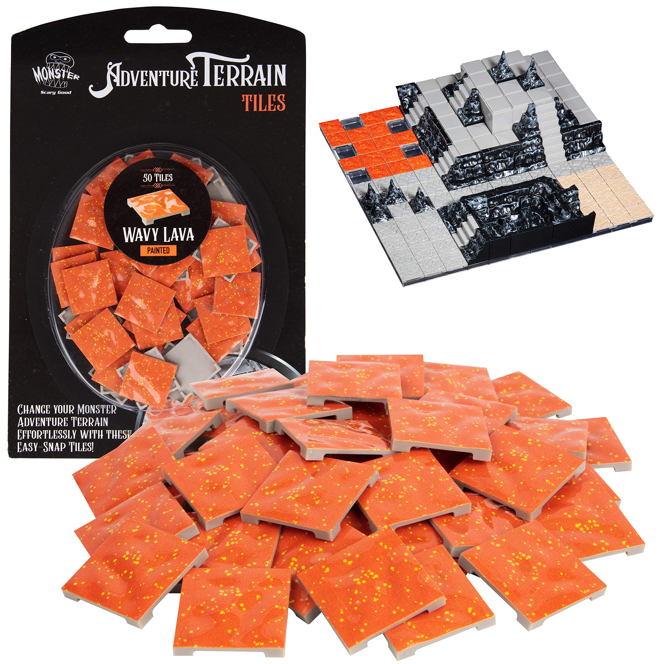 VALIEM MONSTER WARP HALF L&R 2個セット Amazon.com: Monster Adventure Terrain- 50pc Wavy Lava Tile