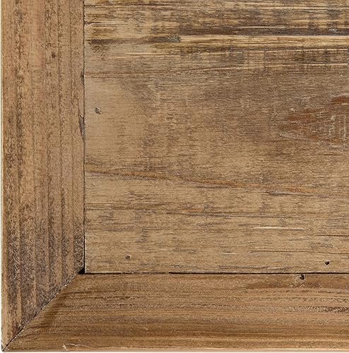 Miniatura 7 de Kate and Laurel Wyldwood Country - Mesa consola francesa de madera maciza, patas rústicas/blancas, parte superior de madera natural Marrón