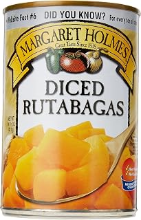 Margaret Holmes Diced Rutabagas, 15 oz Can - Convenient Canned Root Vegetables for Quick Healthy Sides