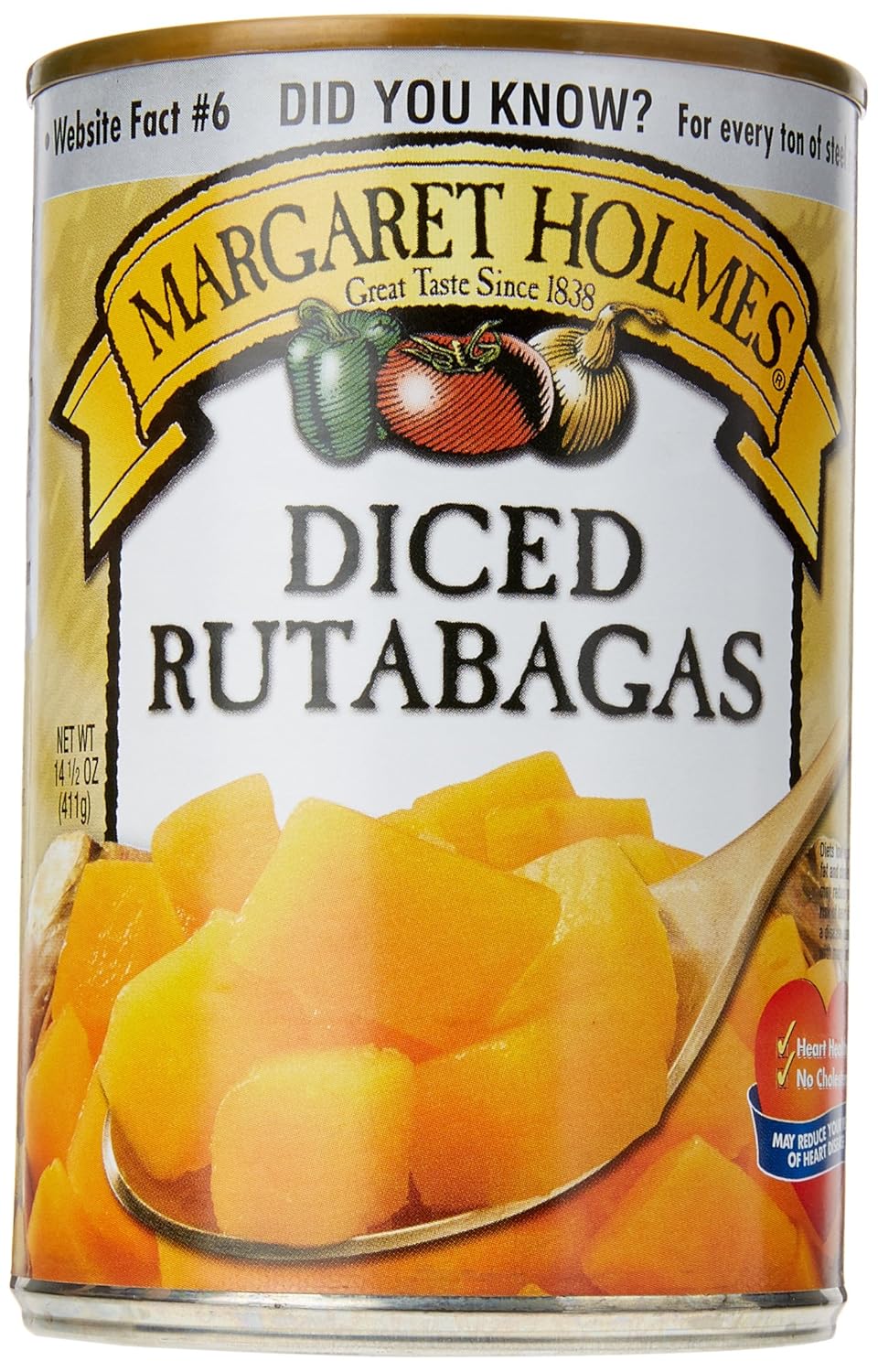Margaret Holmes Diced Rutabagas, 15 oz Can - Convenient Canned Root Vegetables for Quick Healthy Sides