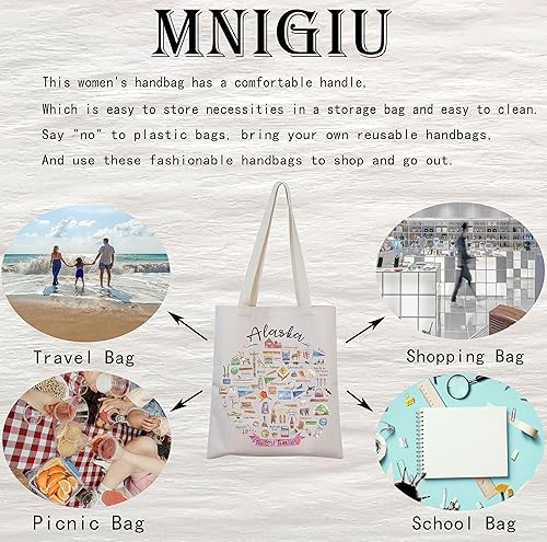 Miniatura 6 de Regalos de Alaska para mujer, bolsa de mano de bienvenida a Alaska para mudarse a Alaska, regalo de viaje de Alaska