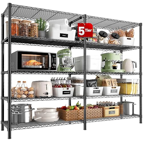 REIBII 5-Tier Heavy Duty Wire Shelving product photo (Garage & Utility Shelving) — ScooterReviewPro review