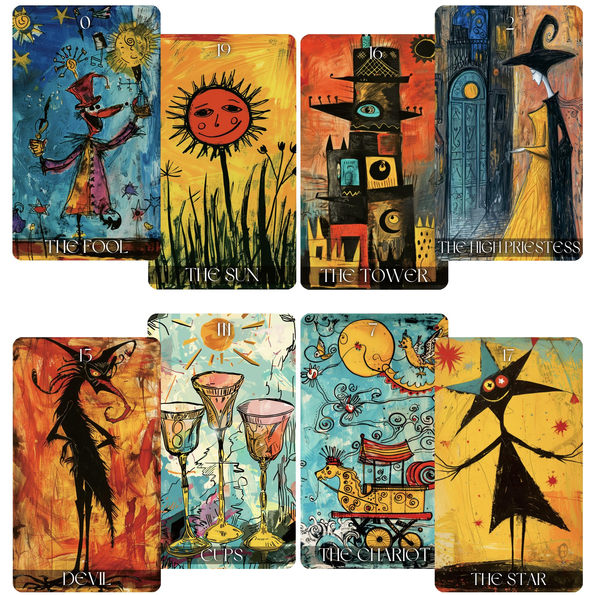 Amazon.com: Qymagicz Graffiti Tarot Deck, Unique Tarot Cards for