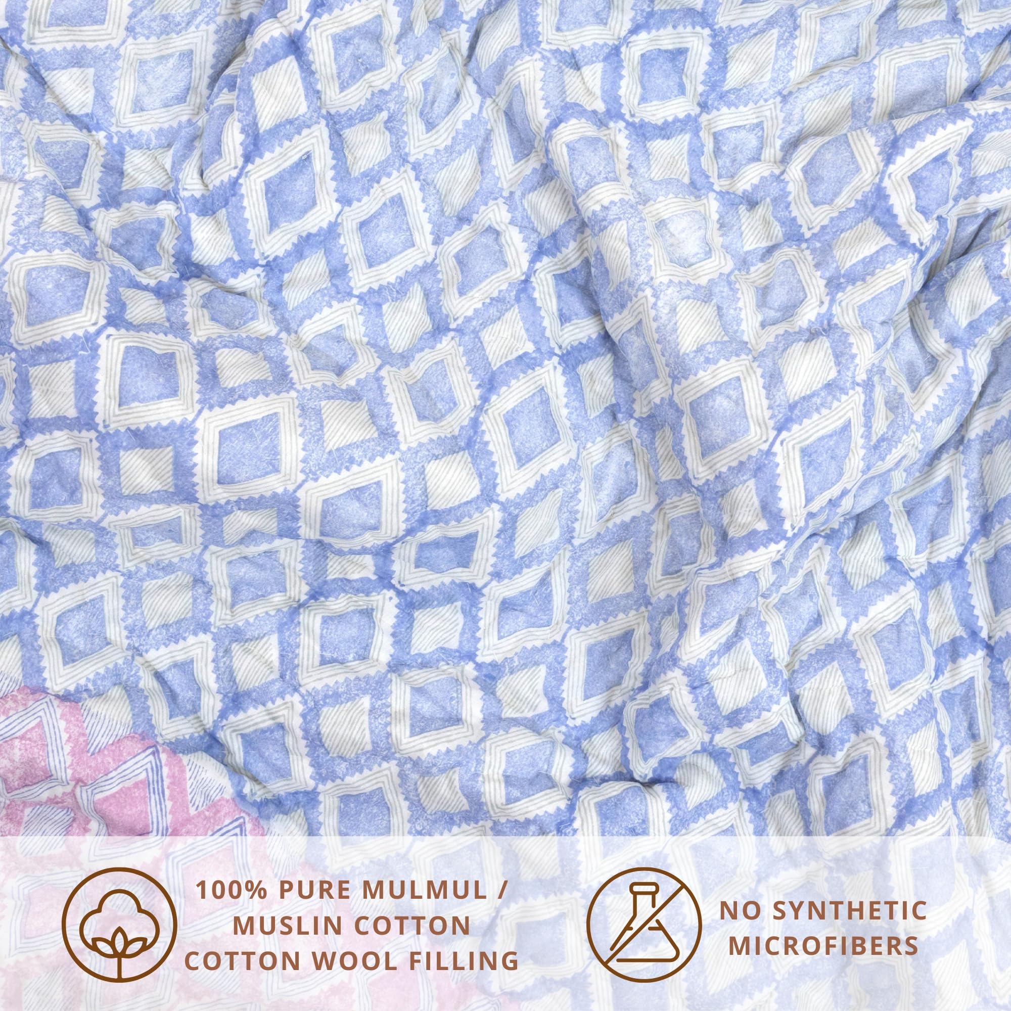 Jaipuri Quilt - Handcrafted Indian Comfort -4