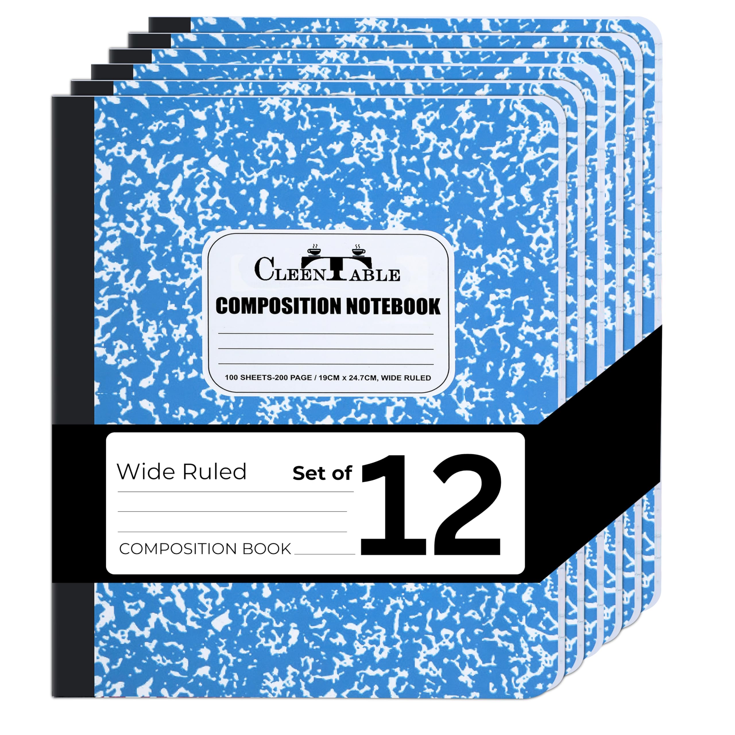 Cahier de composition ligné CLEENTABLE : lot de 12 carnets de notes pour ne plus manquer de pages - 8