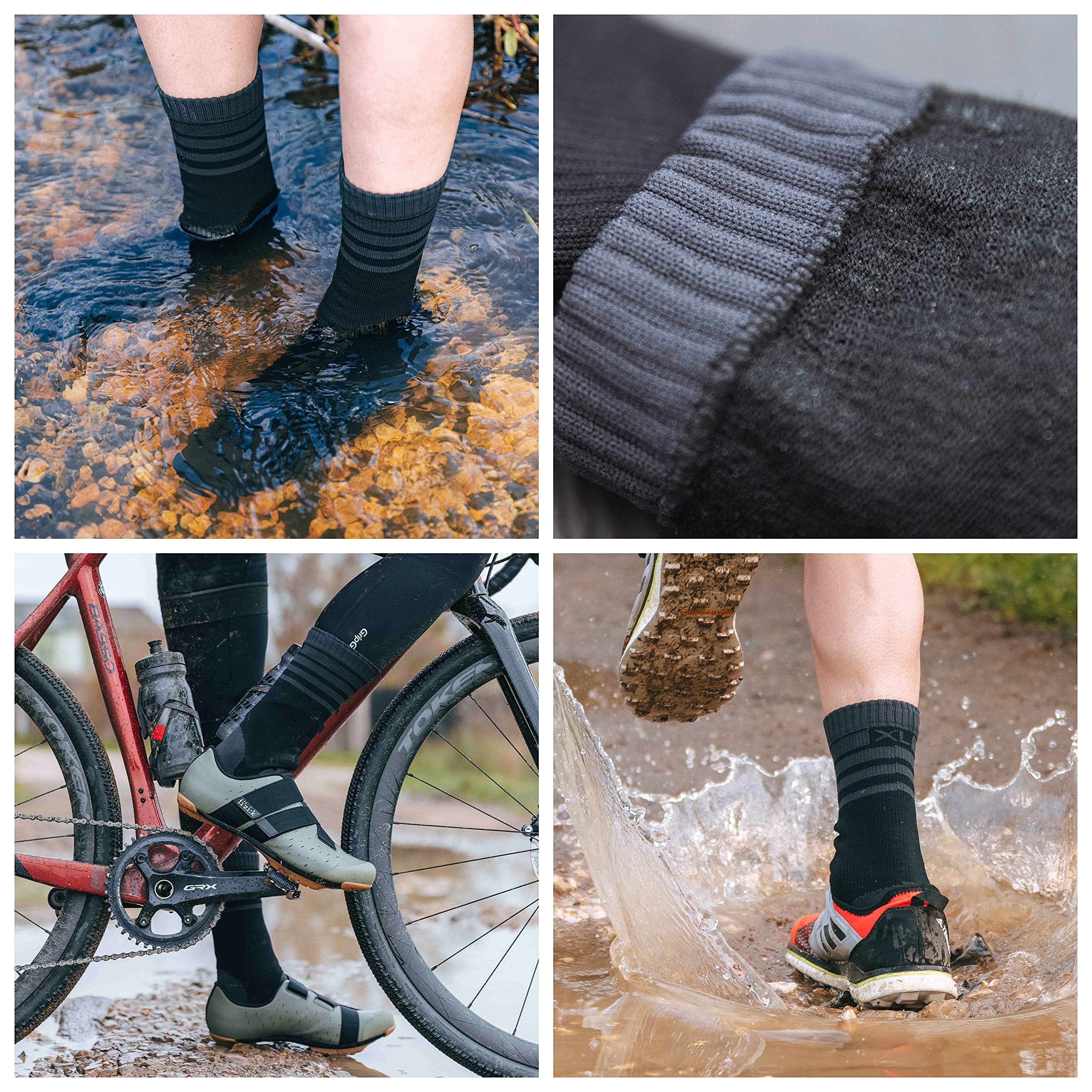 GripGrab Gripgrab Calcetines de Ciclismo Invierno Lana Merino Térmicos Impermeables Calcetines Invierno Aislantes Lluvia Unisex Calcetines Ciclismo Unisex adulto (Pack de 1)